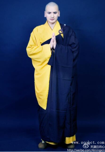 中國最帥的和尚釋明心，大耳垂佛相十足