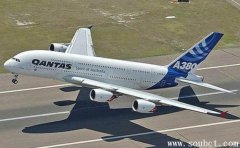 中國最大的客機，空中客機A380能載客853人