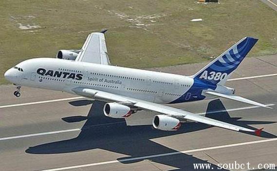 中國最大的客機，空中客機A380能載客853人