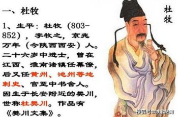 杜牧是哪個朝代的詩人,唐代杰出的詩人、散文家