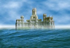 海市蜃樓形成的原因,是光的反射與全反射形成的自然現象