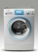 美的滾筒洗衣機怎么用，首先需要在滾筒中的三個盒子上分別放入需要的洗滌劑