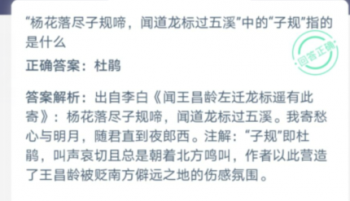 楊花落盡子規(guī)啼子規(guī)是什么鳥(niǎo)？杜鵑為什么叫做子規(guī)