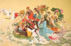 八仙過海的神話故事，八仙向西王母拜壽回來騰云從東海上經過