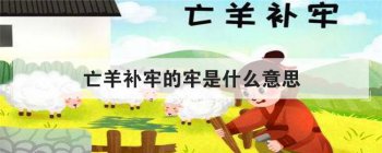 亡羊補牢的牢是什么意思,亡羊補牢 正確的下一句