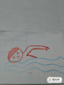 如何畫游泳簡筆畫，畫一個簡單的游泳的圖畫