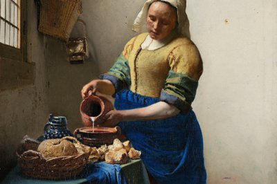 倒牛奶的女仆油畫賞析,維米爾倒牛奶的女人作品分析