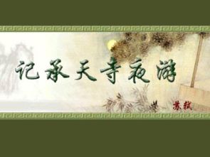 記承天寺夜游是什么體裁